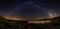 Milky Way arch over Laguna Grande in Neila, Burgos