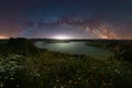 Milky way arch in the river