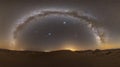 Milky Way Arching Over Desert Dunes at Night Royalty Free Stock Photo