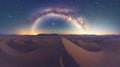 Milky Way Arching Over Desert Sand Dunes at Night Royalty Free Stock Photo
