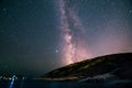 The Milky Way at Cap Taillat in Saint Tropez bay Royalty Free Stock Photo