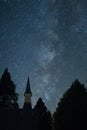 Milky Way with church steeple from Yosemite Valley