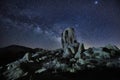 Milky Way Core in the Desert of Joshua Tree National Park Royalty Free Stock Photo
