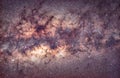 Milky way core with nebulosity Royalty Free Stock Photo