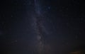 milky way dark night filmed in a Russian village Royalty Free Stock Photo