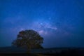 Milky Way Galaxy, Long exposure Photograph with grain. Star Study and Milky Way Astronomy at Thung kamang naturer park. Phu Khiao Royalty Free Stock Photo