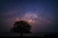 Milky Way Galaxy, Long exposure Photograph with grain. Star Study and Milky Way Astronomy at Thung kamang naturer park. Phu Khiao Royalty Free Stock Photo