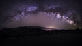 Milky Way Galaxy Over the Desert Royalty Free Stock Photo