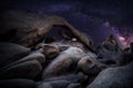 Milky Way Galaxy over the Desert Royalty Free Stock Photo