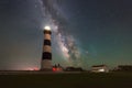 Milky Way Galaxy rising behind Bodie Island Lighthouse