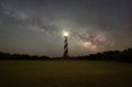 Milky Way Galaxy rising Behind Cape Hatteras Lighthouse