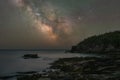 Milky Way Galaxy over Acadia National Park Coastline