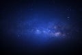 The milky way galaxy with stars and space dust in the universe, Long exposure photograph, with grain Royalty Free Stock Photo