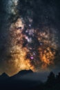 Milky Way galaxy in Universe astrophotography Royalty Free Stock Photo