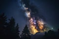 Milky Way galaxy in Universe astrophotography Royalty Free Stock Photo