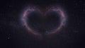 Milky Way is heart shape Royalty Free Stock Photo