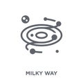 Milky way icon from Astronomy collection.