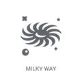 Milky way icon. Trendy Milky way logo concept on white background from Astronomy collection