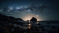 Milky Way illuminates landscape, creates breathtaking beauty generated by AI