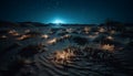 Milky Way illuminates tranquil sand dune landscape generated by AI