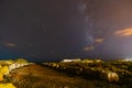 Milky way with an path in the nature