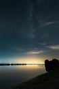 Milky Way at the lake side Royalty Free Stock Photo