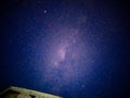 Milky way in night clear sky. Royalty Free Stock Photo