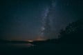 Milky Way night at the lake Royalty Free Stock Photo