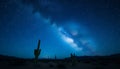 Milky Way night sky, starry cosmic view, Stock Photo, Generative AI