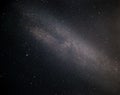 The Milky Way is our galaxy. This long exposure astronomical photograph of the nebula. Royalty Free Stock Photo