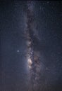 The Milky Way is our galaxy. This is long exposure astronomical photograph of the nebula Cygnus is taken at midnight time in Royalty Free Stock Photo