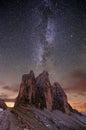 Milky way over alps Royalty Free Stock Photo