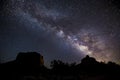 Milky Way Over Bell Rock and Courthouse Butte