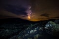 Milky Way over Craters of The Moon National Preserve Royalty Free Stock Photo