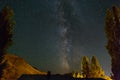 Milky Way over Farmland in Central Oregon at night
