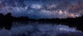 Milky Way over the lake Royalty Free Stock Photo