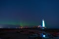 Milky way over the Lighthouse Royalty Free Stock Photo