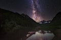 Milky Way over Maroon Bells, Aspen, Colorado, USA Royalty Free Stock Photo