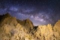 Milky Way Over Marslike Badlands in the Anza-Borrego Desert