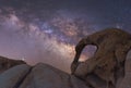 Milky Way over Mobius Arch  Alabama Hills, California Royalty Free Stock Photo