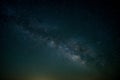 The Milky Way over a Northern Texas highway Royalty Free Stock Photo