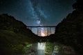 Milky Way Over The Railroad Trestle At Letchworth State Park