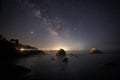 The Milky Way Over a Rocky Beach