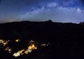 Milky Way Over Yosemite Valley Royalty Free Stock Photo