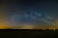 Milky Way panorama and road