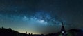 The milky way in panorama shot