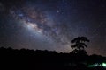 Milky Way at Phu Hin Rong Kla National Park,Phitsanulok Thailand Royalty Free Stock Photo