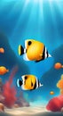 Colorful fish on underwater wallpapers for I pad, Notebook cover, I phone, tab mobile high quality images.