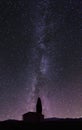 Milky Way rising above a small Barn and Cyprus Tree