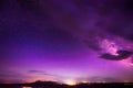 Milky Way Rising over Badlands National Park Royalty Free Stock Photo